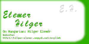 elemer hilger business card