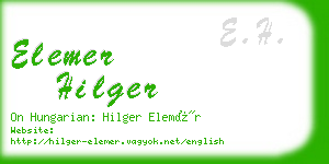 elemer hilger business card